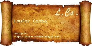 Laufer Csaba névjegykártya